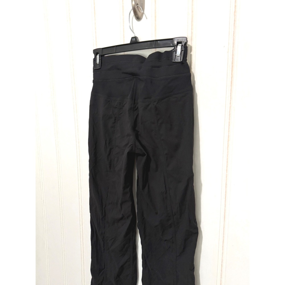Lululemon Black Dance Studio Pants Mid Rise Relaxed Fit Drawstring Size 2 - Picture 8 of 9